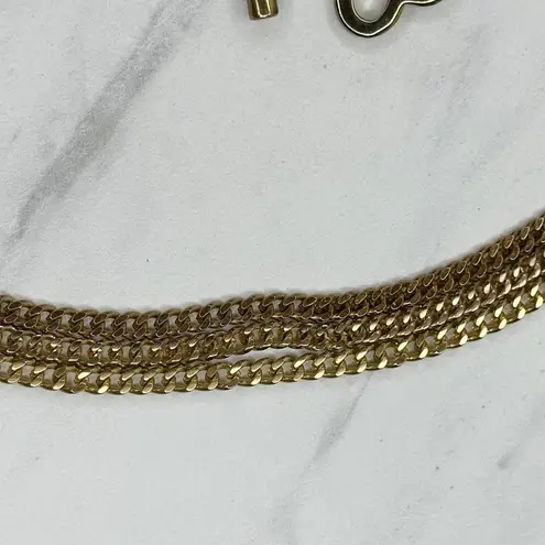 Rhinestone Heart Charm Toggle Gold Chain Belt Large (L/XL) Y2K Statement ✨