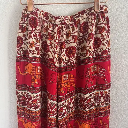 Raga  Boho Split Wide Leg Boho Elephant Camel Pants Festival Medium