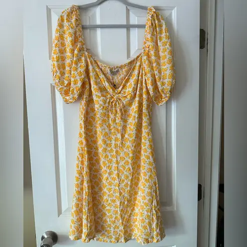 Faithfull the Brand ‘Shimma’ dress in Bette Floral NWT. Yellow floral mini, xxl
