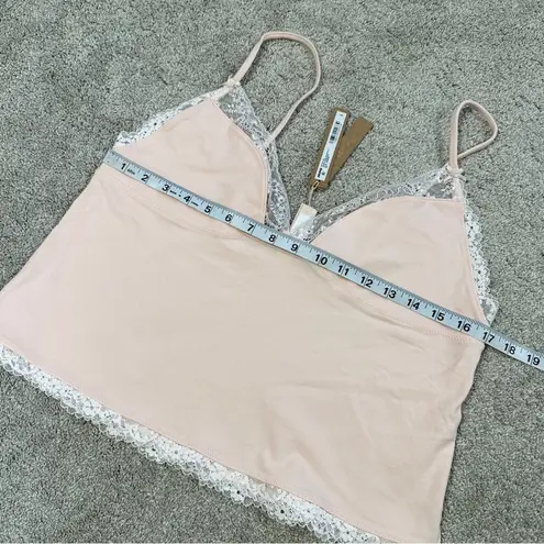 SKIMS NWT Cotton Jersey Lace Triangle Cami and Boxer Shorts Set in Primrose L