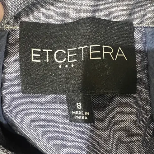 Etcetera 100% Linen/Cotton Blend Button Jacket - sz 8
