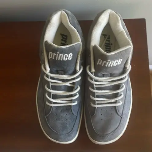 Prince Blue Suede Tennis Shoes Sneakers Size 8W Cute Chunky Sole