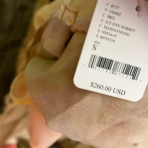 Jen's Pirate Booty Free People x Jen’s Pirate Booth Daze Kaftan NWT Size XS/S Color Ice Dye Sorbet