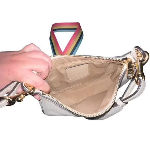 Coach  JES BAGUETTE CROSSBODY PURSE W/RAINBOW STRAP & GOLD HARDWARE #C7265