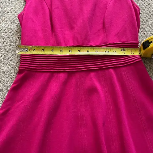 Eliza J Pintucked Waist Seamed Ponte Knit Fit & Flare Dress