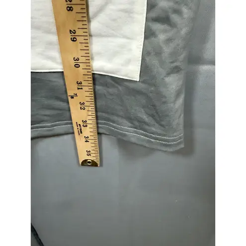 Snowman Tunic Shirt Womens Small Gray White Red Plaid Scarf Winter Holiday Top