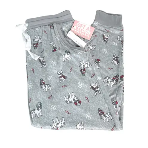 Jaclyn Smith Dog Christmas Pajama Bottoms, Gray