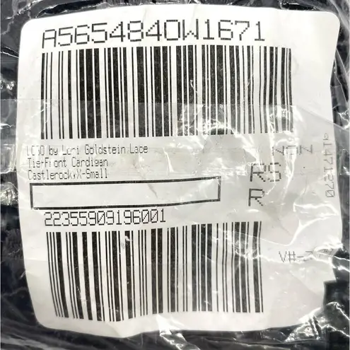 LOGO By Lori Goldstein NWOT Lace Tie Front Cardigan XS Castlerock Style# A565484