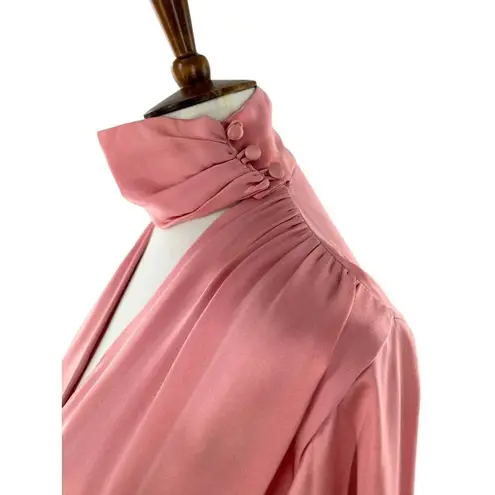 Vintage Karie Patterson SANSASAPPELLE Pink Hand Painted Silk Top/Skirt Medium