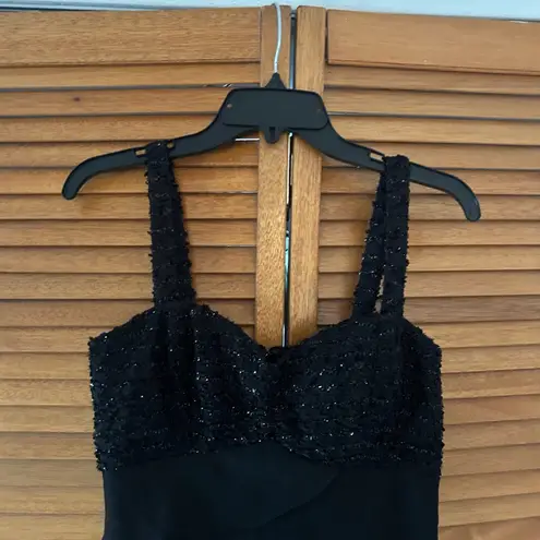 S.L Fashions Women’s Black Ruffle Midi Casual Dress Sz 6P