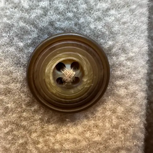 Vintage L.L. Bean Cream Beige Outdoor Fleece Button Down Teddy Jacket Size XL Tan