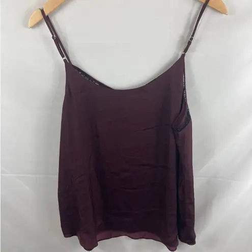 1. State NWT  Lace Trim Camisole In Warm Plum L
