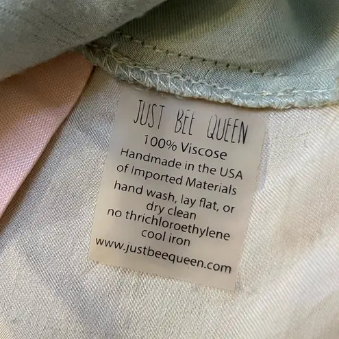 Just BEE Queen Minela & Chiara Top and Midi Gathered Tie Waist Skirt Size Small Blue