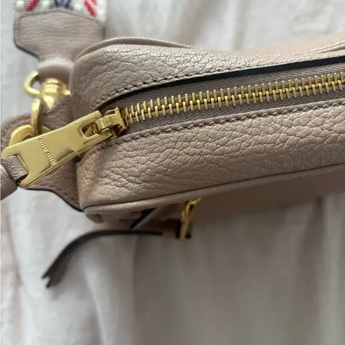 Miu Miu Tan Crossbody Bag with Detachable Strap