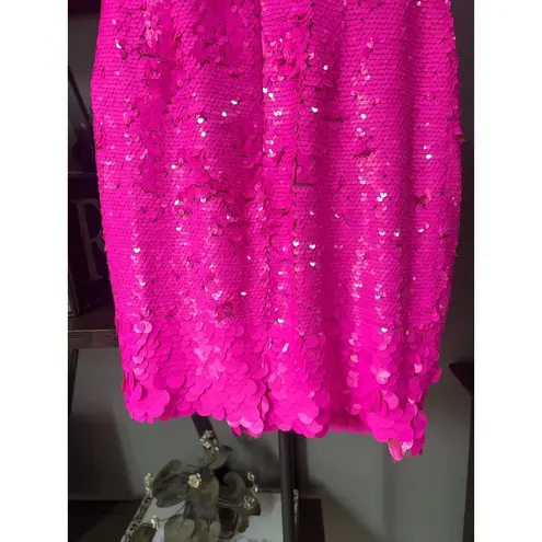 Saylor Ulani Sequin Mini Dress Barbie Pink Womens Size XS