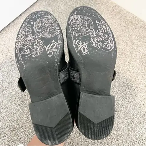 OTBT Straggler Leather Oxford Buckle Strap Comfort Walking Shoes Black Size 6