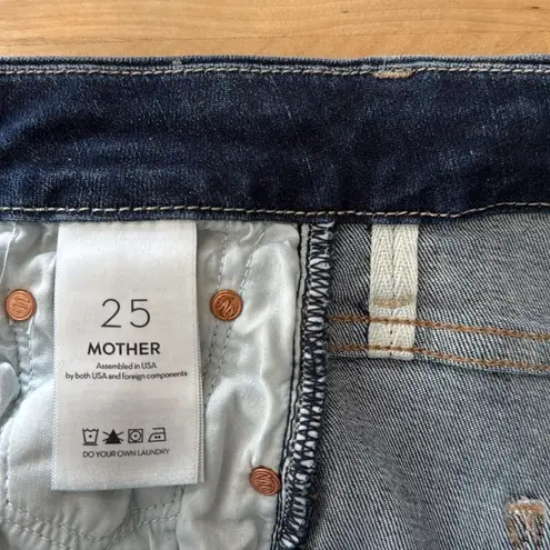 MOTHER Denim Mother High Waisted Looker In Teaming Up Wash Skinny Ankle Jeans, 25