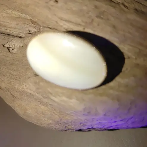 Oval Mother Pearl Scarf Clip Pony Tail Hair Cover Vintage Secure Hinge Closure Gold