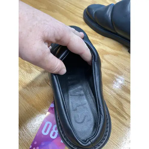 STAUD Astro Quilted Vegan Mules Women's 6 Triple Black Leather Slip On Clogs