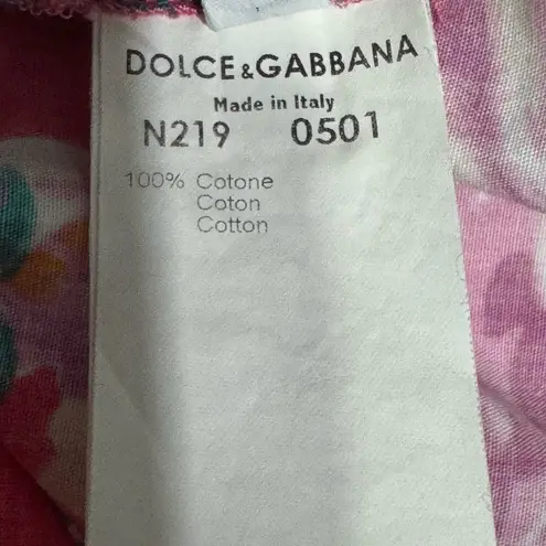 Dolce & Gabbana Vintage Floral Tropical Print Shirt Women's Size 40/XS