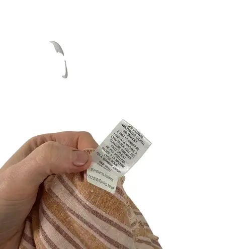 Toad & Co Taj Hemp Romper Brown Striped Summer Vacation Casual Travel Womens XS