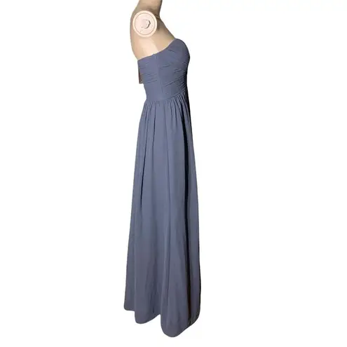 Bill Levkoff Womens Maxi Dress Gown Strapless Sweetheart Formal Gray Size 2