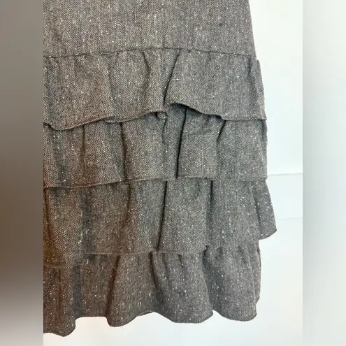Loft  Tweed Wool Blend Y2K Ruffle Skirt - Image 5