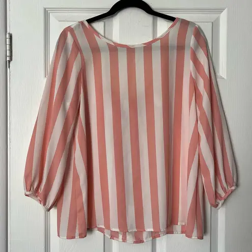 Lovely Day Bow-Back Striped Blouse - Size L