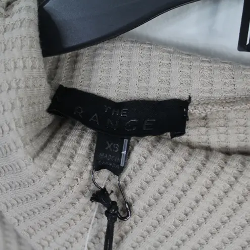 The Range Stark Taupe Mushroom Ribbed Thermal Top Turtleneck Sweater New XS Tan