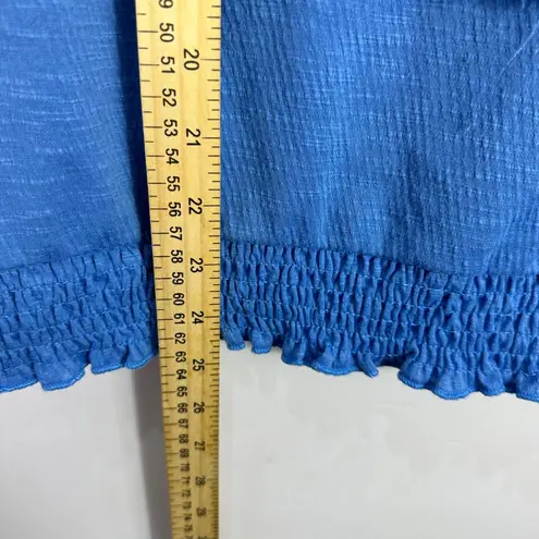 New York Laundry Embroidered Tank Blue Womens Small Boho Festival Cottagecore