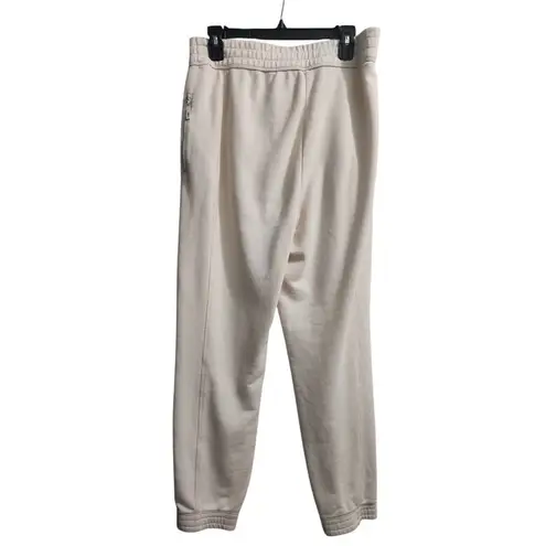 Fabletics  Cream Cotton Blend Jogger Pants with Zip‎ Pocket Athleisure Comfort XL thumbnail 2
