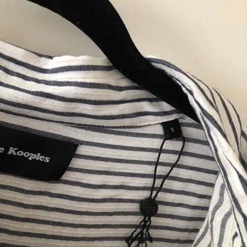 The Kooples  Striped Lace Up Blouse