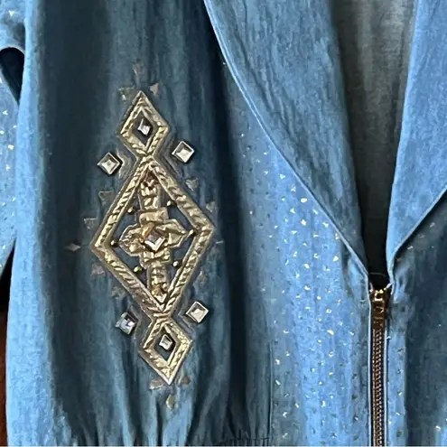Vintage City Girl 2 piece denim Jacket & Shirt. Sz. 12 and 10 Blue