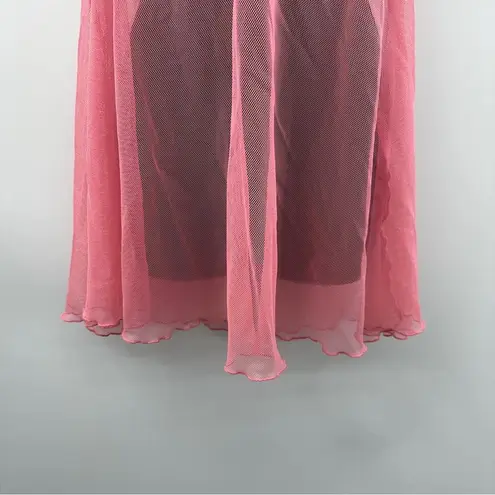 Victoria's Secret Y2K Vintage Pink Floral Embroidery Lingerie Slip Dress Sz L