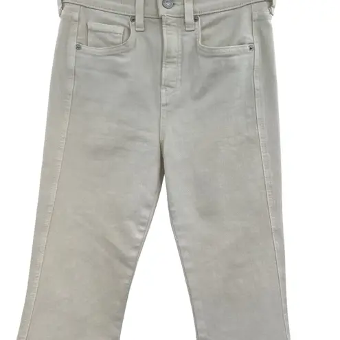 Veronica Beard Carson Jeans Ankle Flare High Rise Ecru Ivory Size 26 US 2