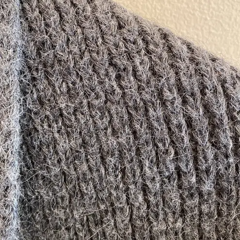Hand Made in Peru 100% Alpaca Shawl Neck L/S Open Long Line Heavy Cardigan OS Gray Size undefined