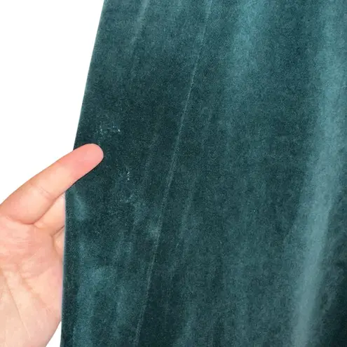 Susan Bristol Vintage Green Velvet Maxi Skirt 8 | 90s Holiday Cottagecore Moody