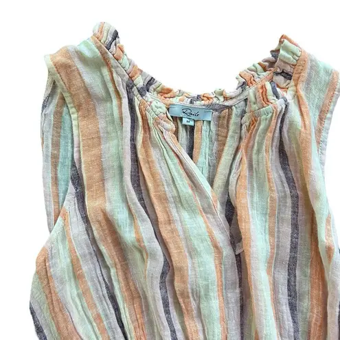 Rails LouLou Maxi Dress Size Medium Papaya Stripe Vacation Brunch Date Cruise