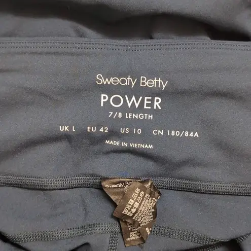 Sweaty Betty Teal Blue Green High-Waisted Side Pocket POWER 7/8 Leggings US 10