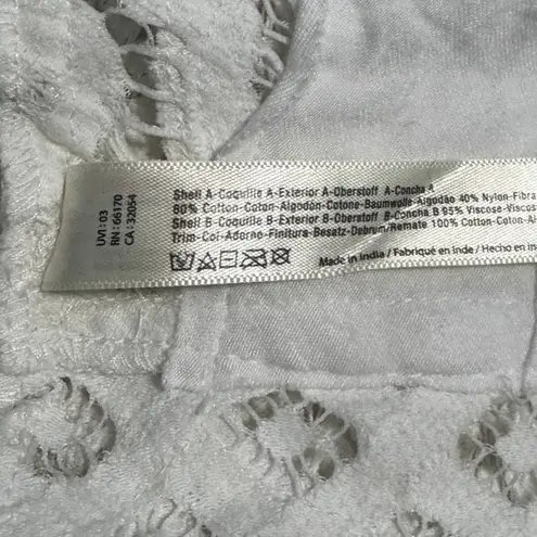 Free People One Ivory Lace Bralette – Adjustable Straps, Smocked Back Size Small