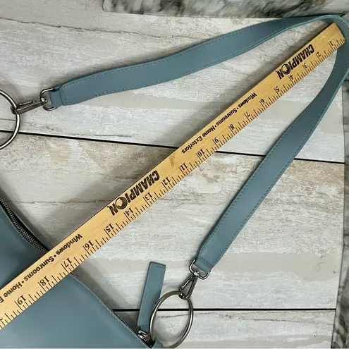 Retropose Handmade Italian Leather Boho Chic Blue Hobo Bag Coquette Coastal Vibe