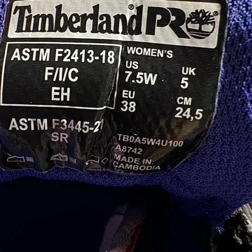 Timberland Pro Radius CT Comp Toe Work Sneaker Women's Size 7.5W Grey/Multi White