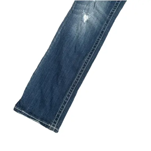 Miss Me  Jeans Straight Bling Rhinestone  Denim Distressed JE5002T18L Women's 29