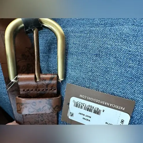 Patricia Nash belt Vietri Belt Signature Map size M brown NEW