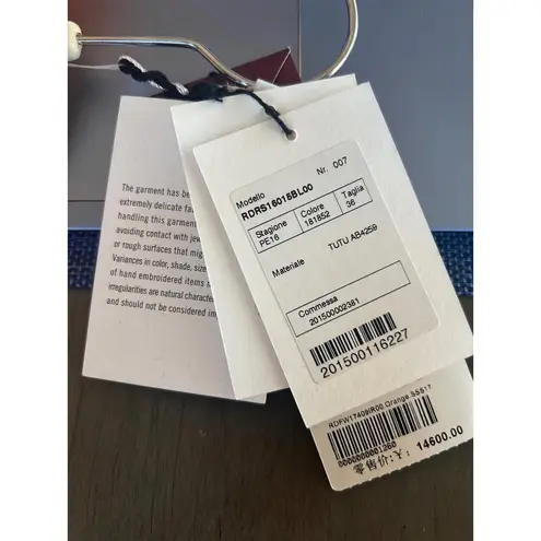 NWT Zuhair Murad Women's Orange Silk Ruffle Front Blouse Size 4 (36)