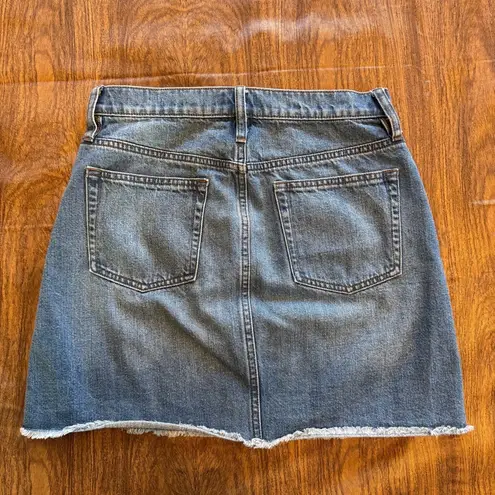 Women's J.Crew Denim Jean Mini Skirt Size 27 Blue Birch Wash