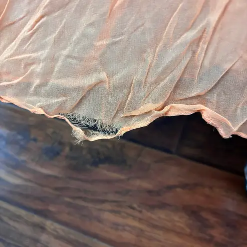 Vintage 60s/70s Orange Creamsicle Lace Maxi Dress