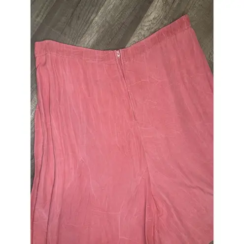 Sheri Martin Vintage Womens Two Piece Pant Suit Skorts Size 14 Rose Pink Y2K 80s