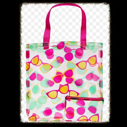 Sunglasses Theme Tote and Pouch Pink