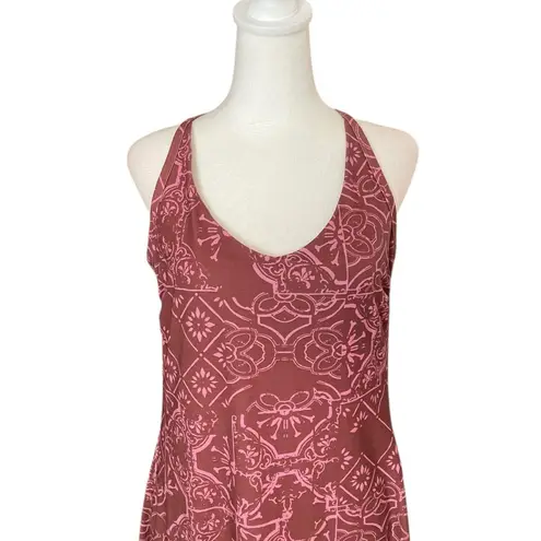 prAna Opal Dress Vino Tiles Built In Bra Active Mini Dress Womens Size Medium
